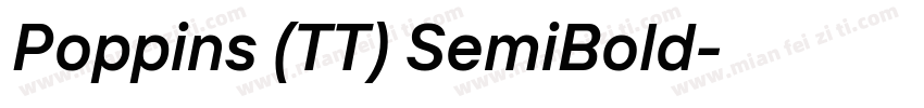 Poppins (TT) SemiBold字体转换